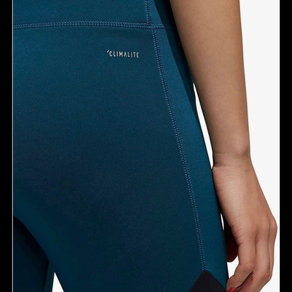 adidas Women's Designed 2 Move 7/8 Tights~ Color Tech Mineral/Black~ size XS. - Picture 6 of 7